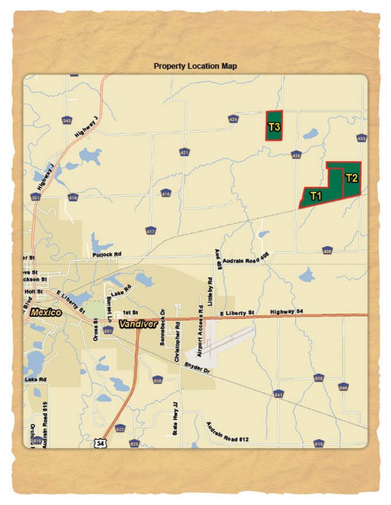 343 acres in Audrain County, Missouri