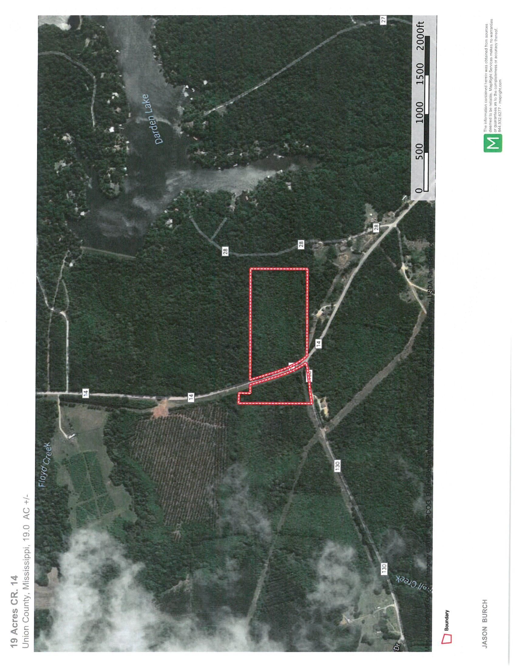15 acres in Union County, Mississippi