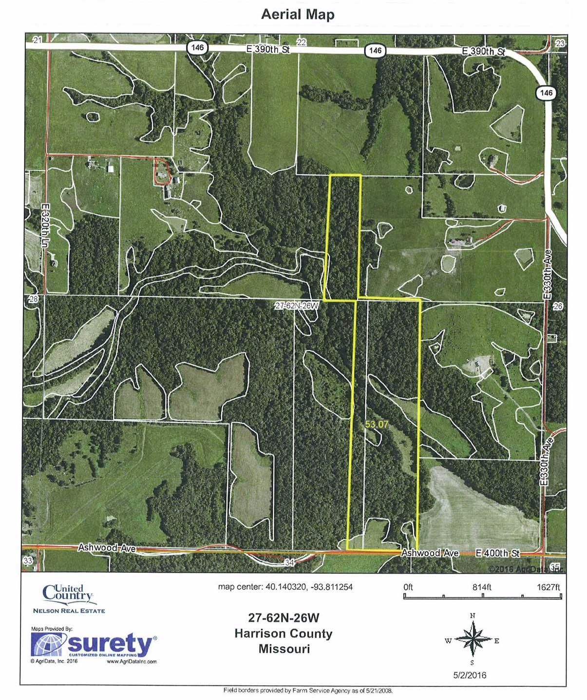 53 acres in Harrison County, Missouri
