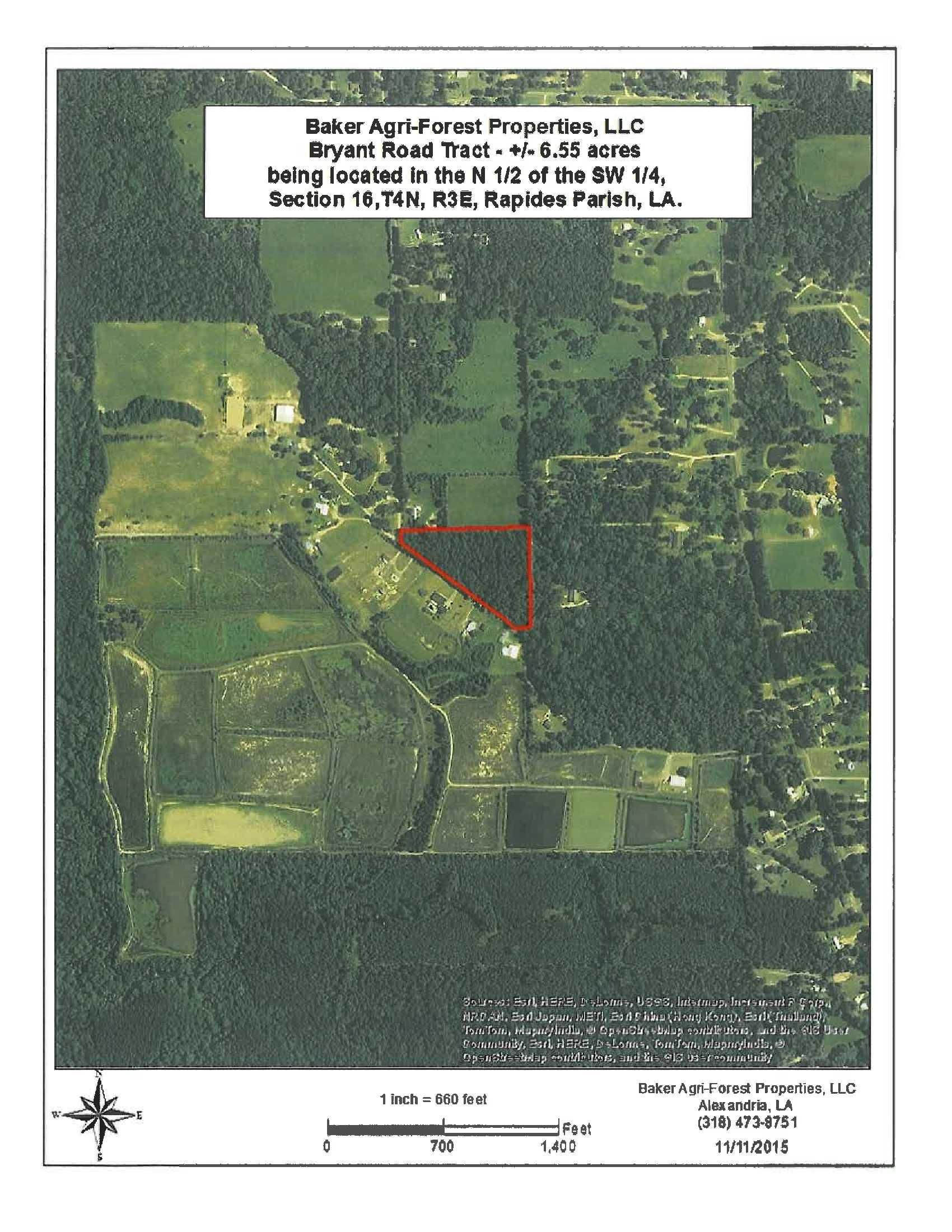 6.55 acres in Rapides Parish, Louisiana