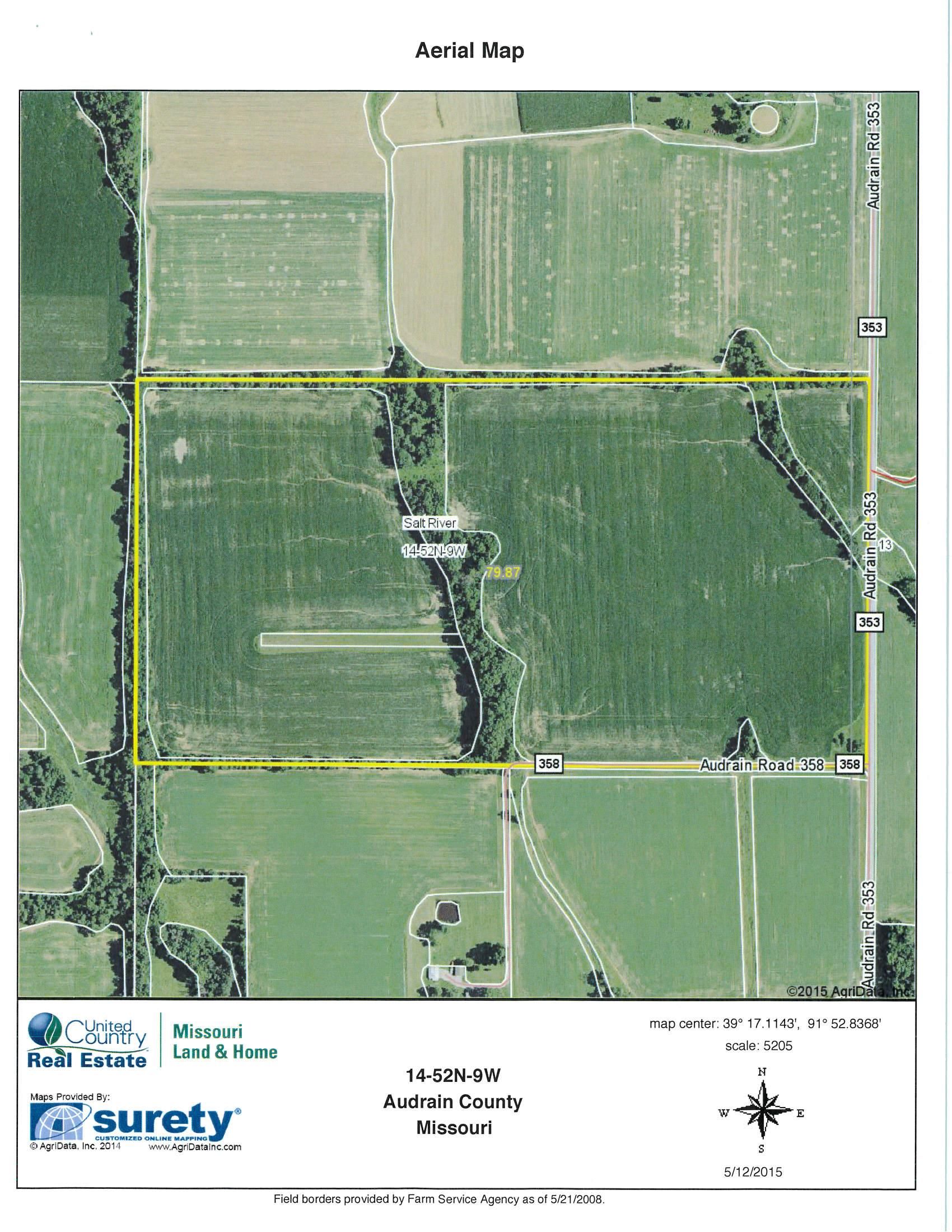 80 acres in Audrain County, Missouri