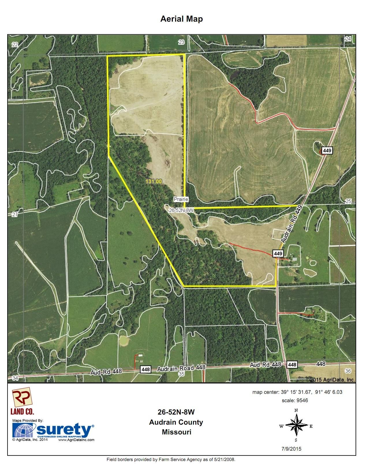 131 acres in Audrain County, Missouri