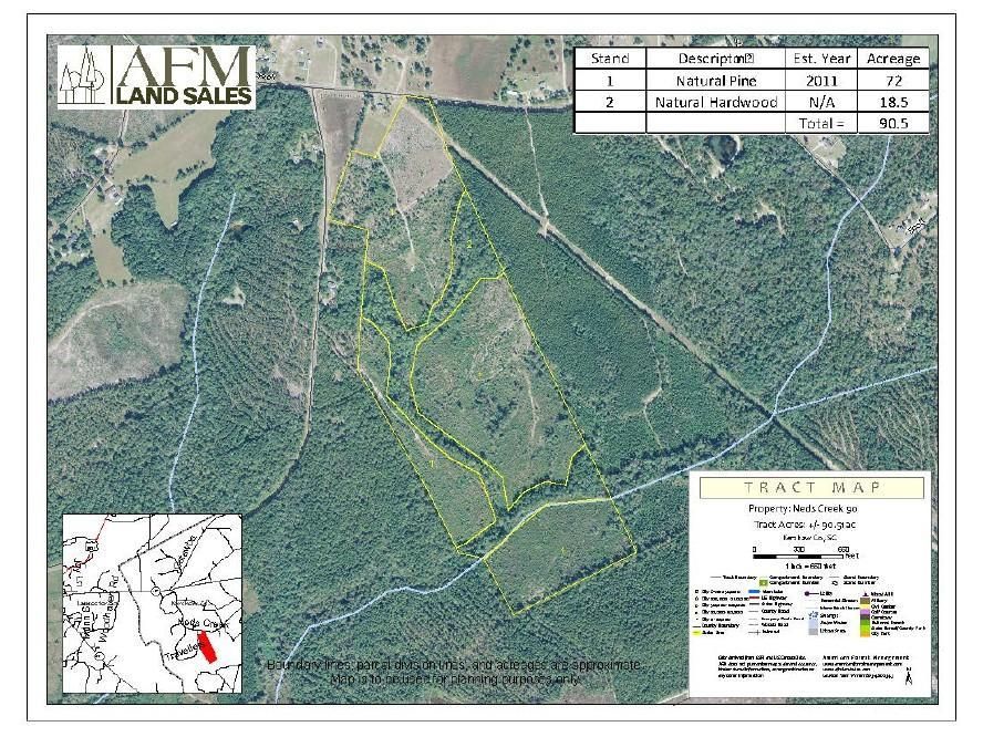 90 acres in Kershaw County, South Carolina