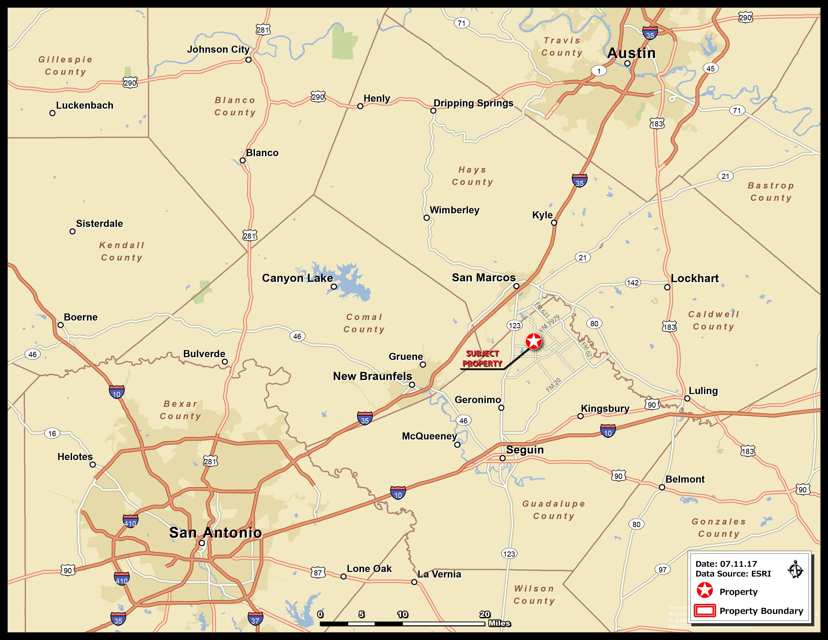 285 acres in Guadalupe County, Texas