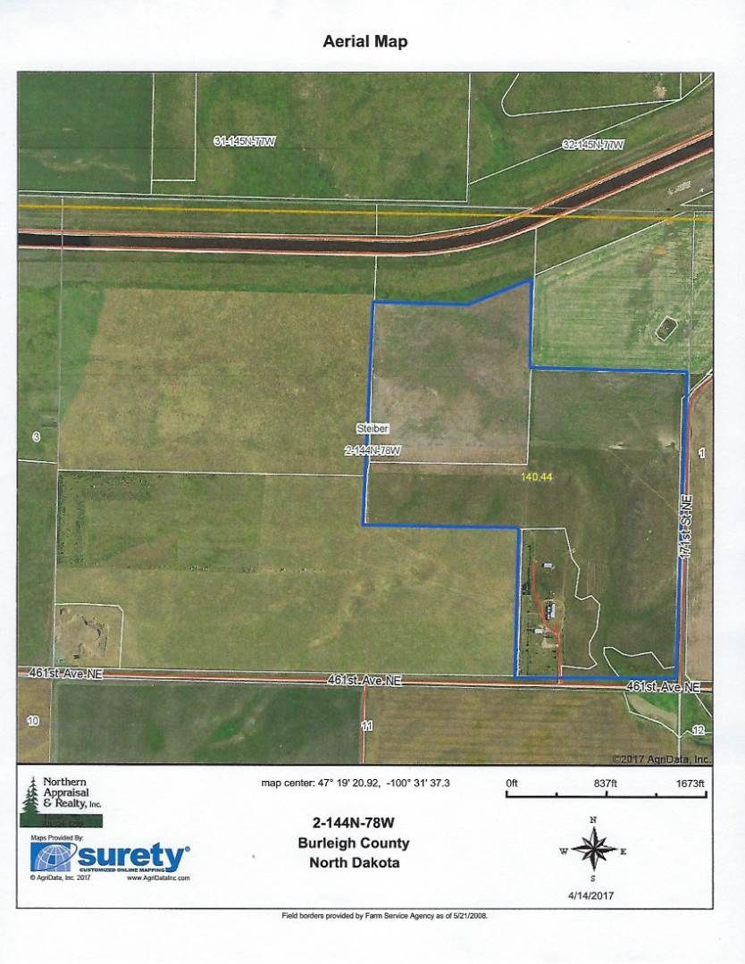 140 acres in Burleigh County, North Dakota