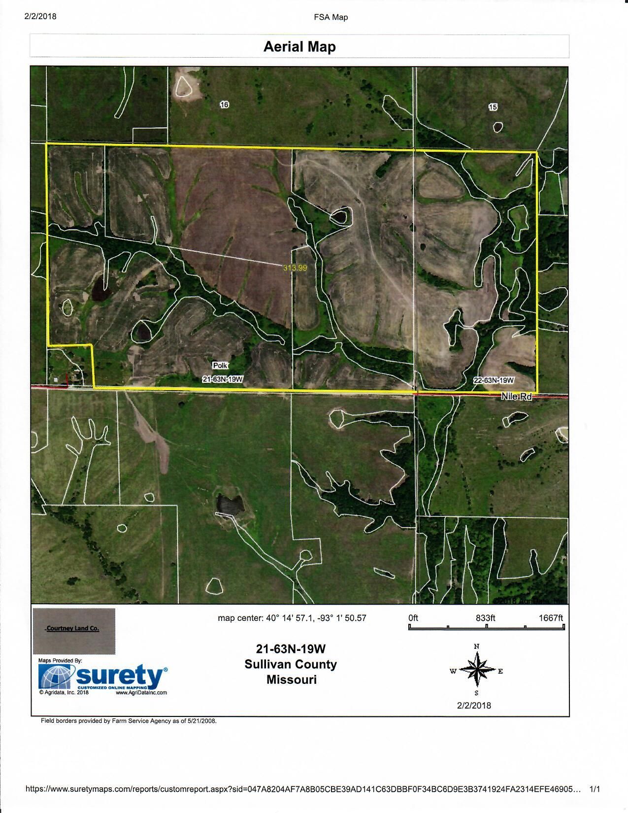 313 acres in Sullivan County, Missouri