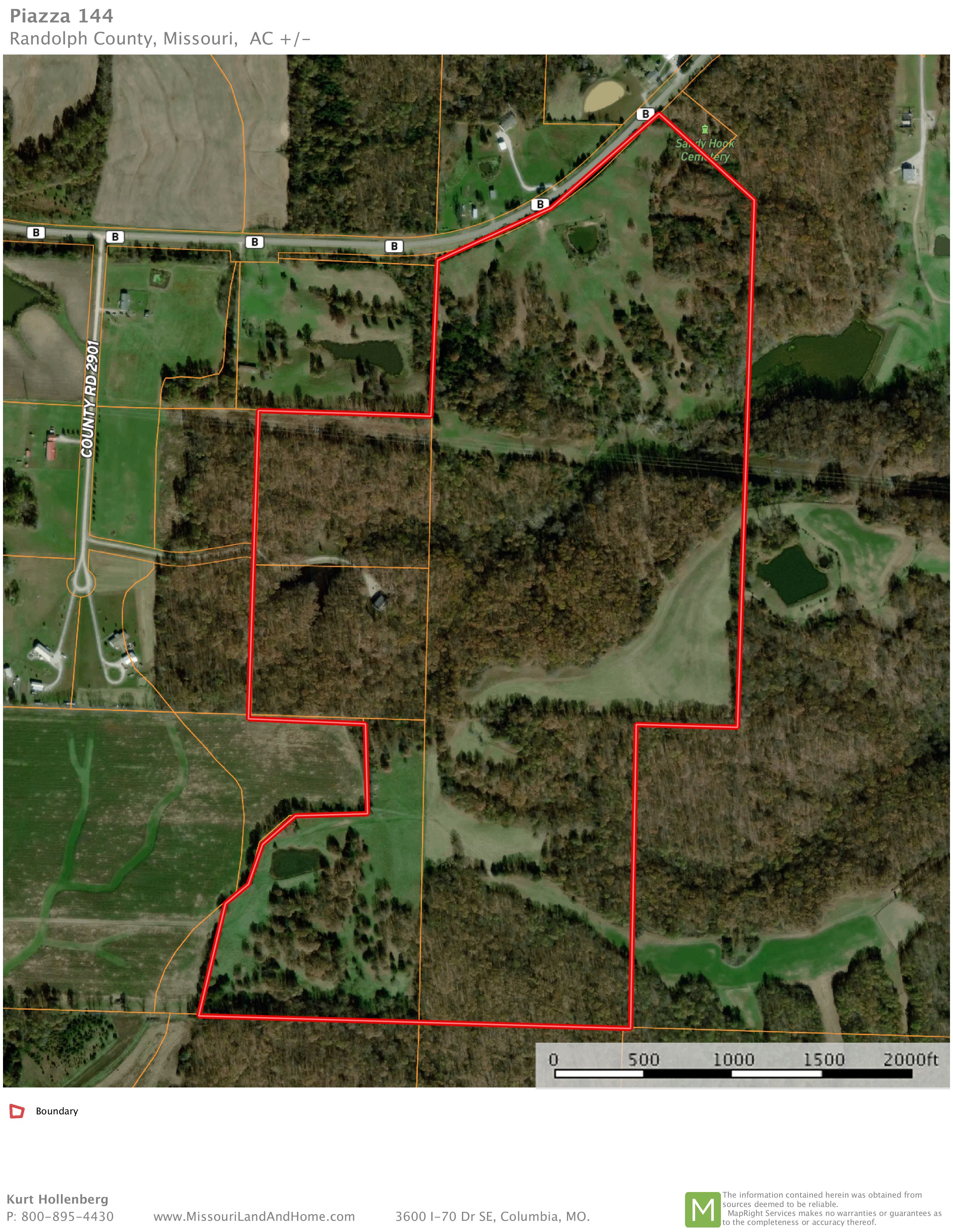 144 acres in Randolph County, Missouri