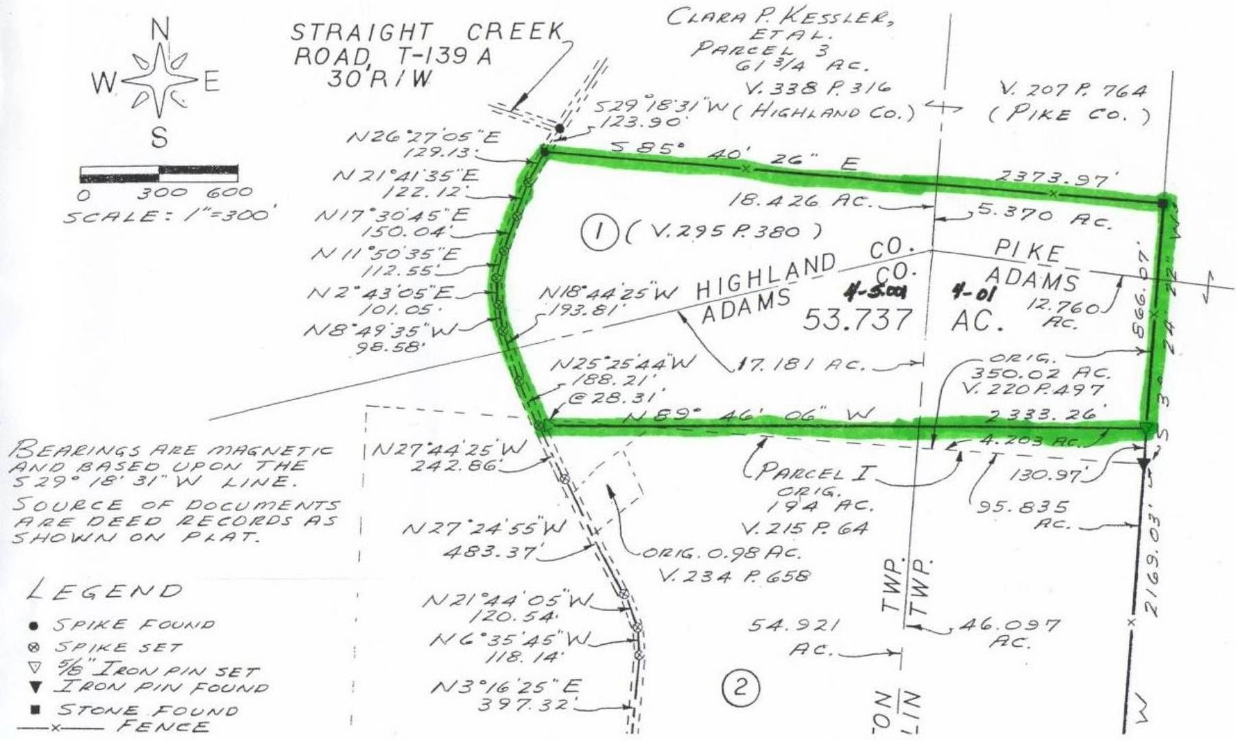 53.74 acres in Adams County, Ohio