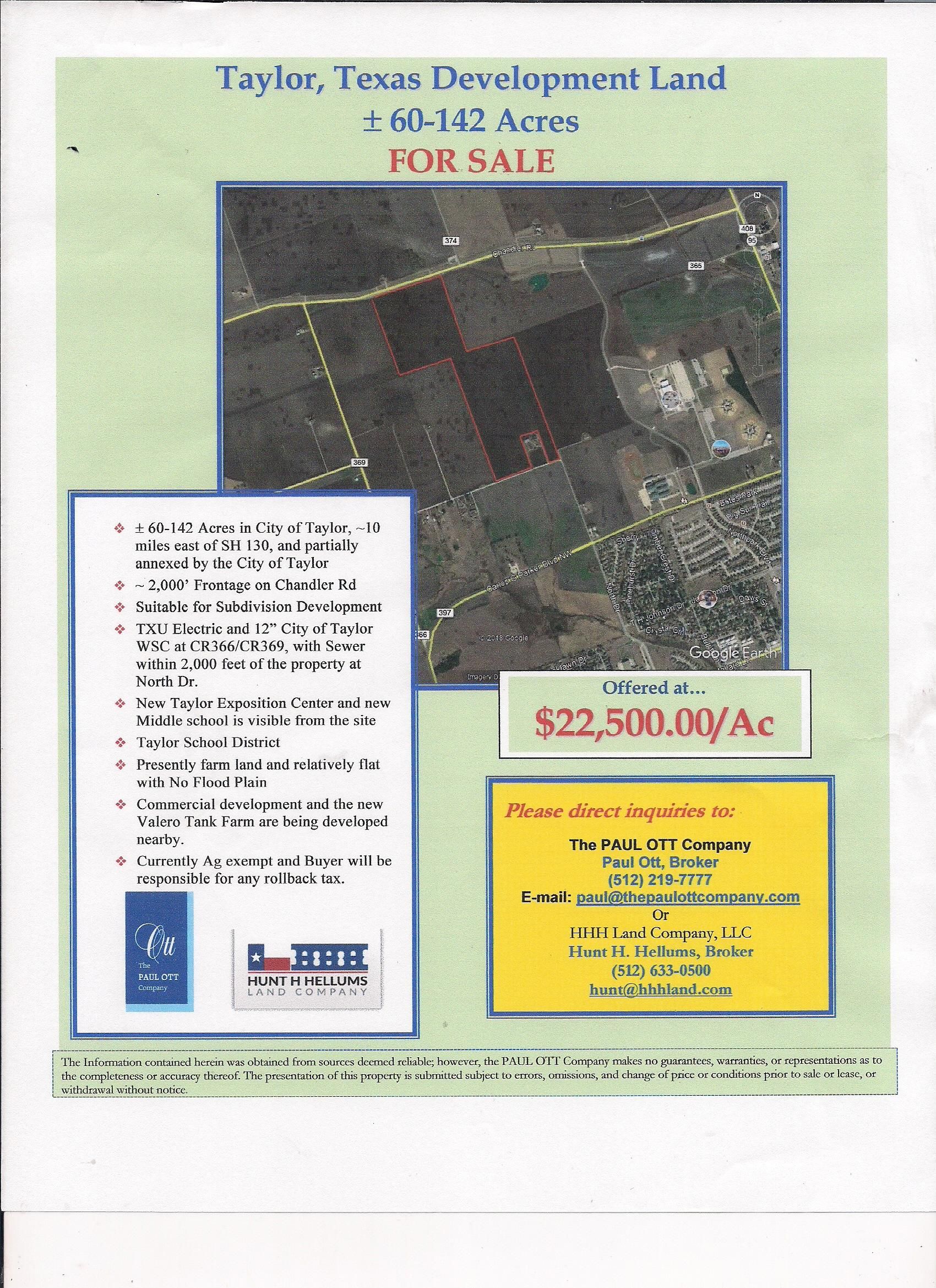 142 acres in Williamson County, Texas