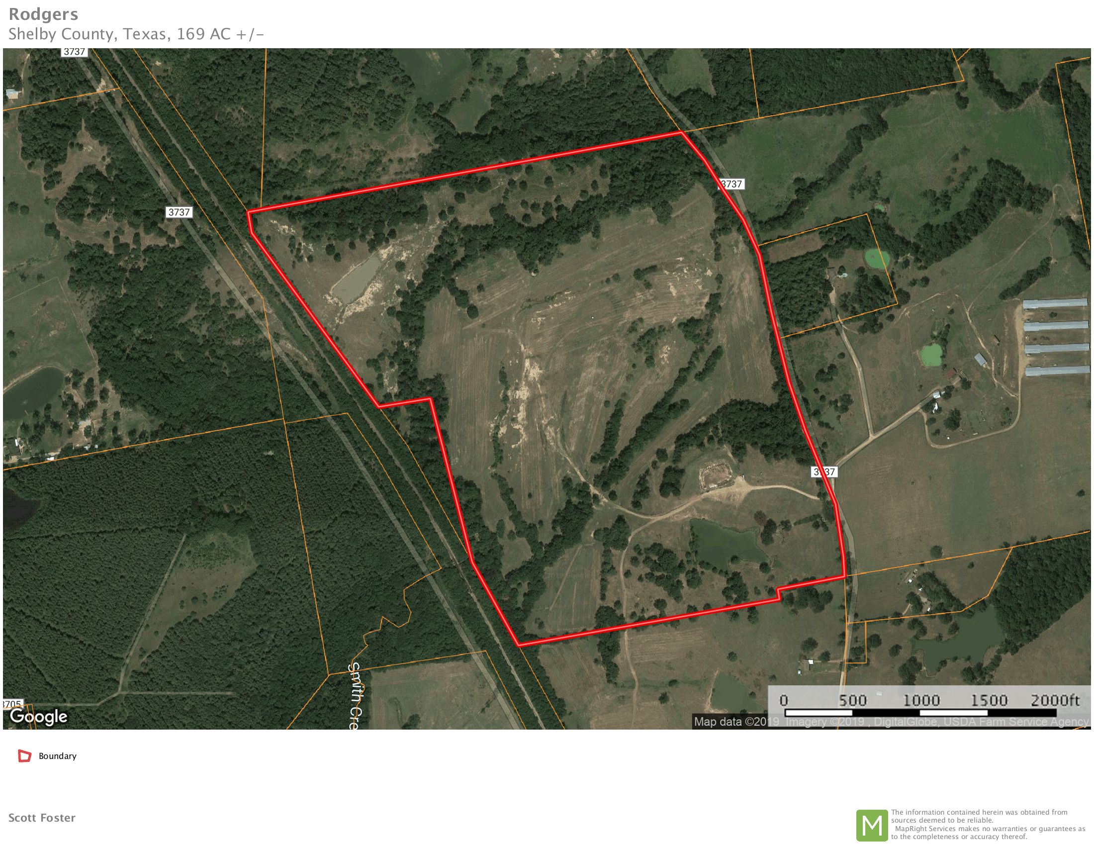 169.02 acres in Shelby County, Texas