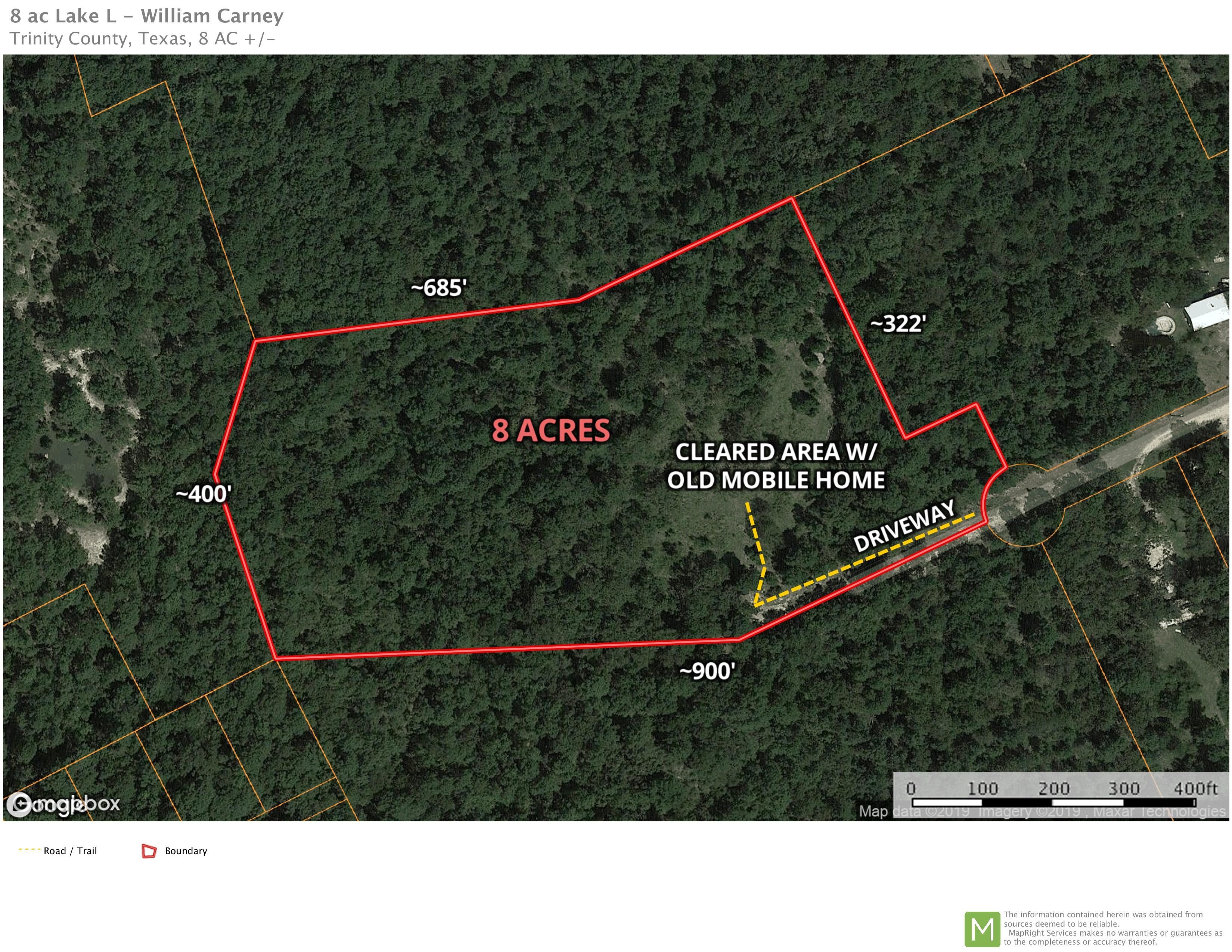 8 acres in Trinity County, Texas