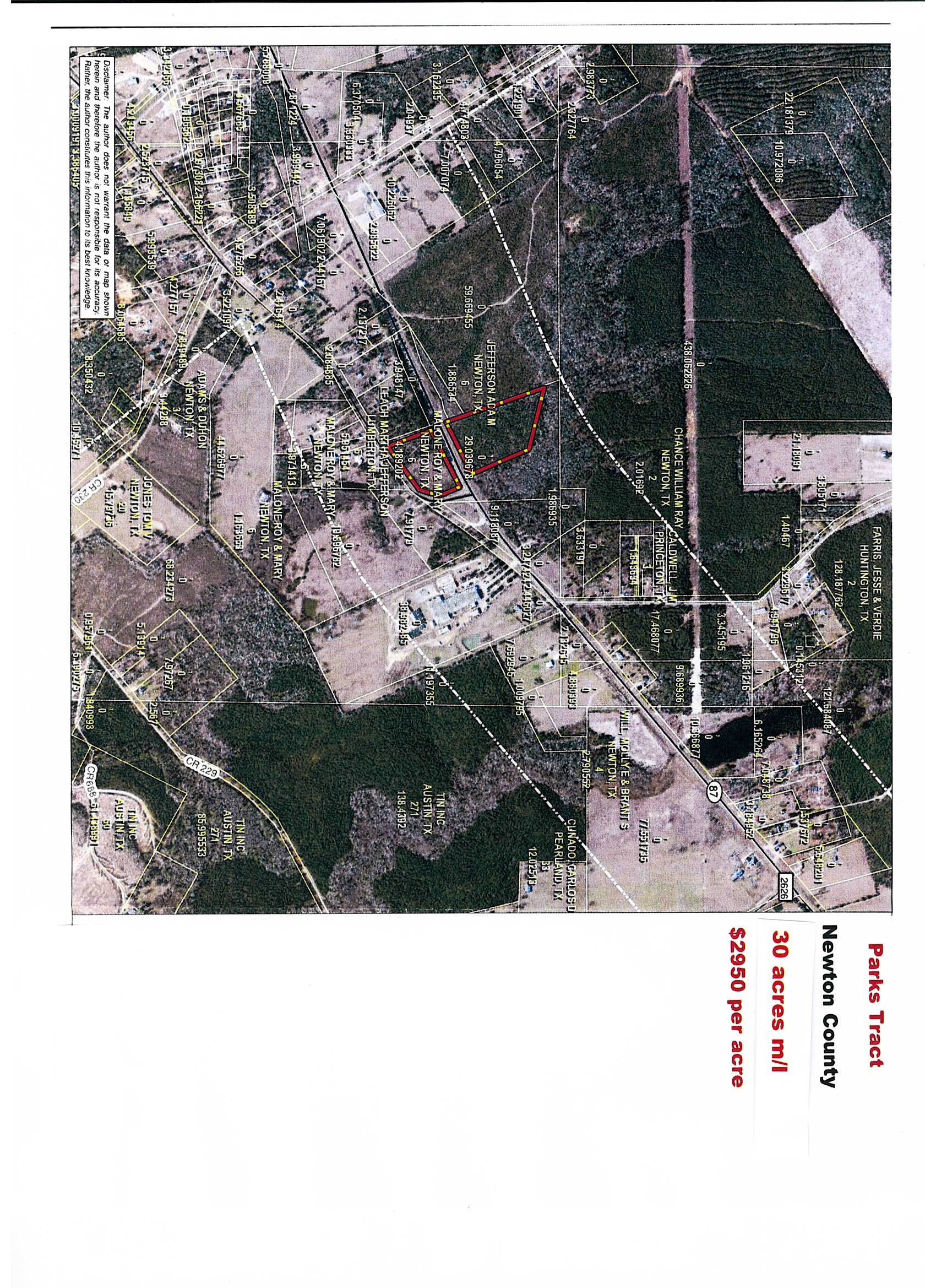 30 acres in Newton County, Texas