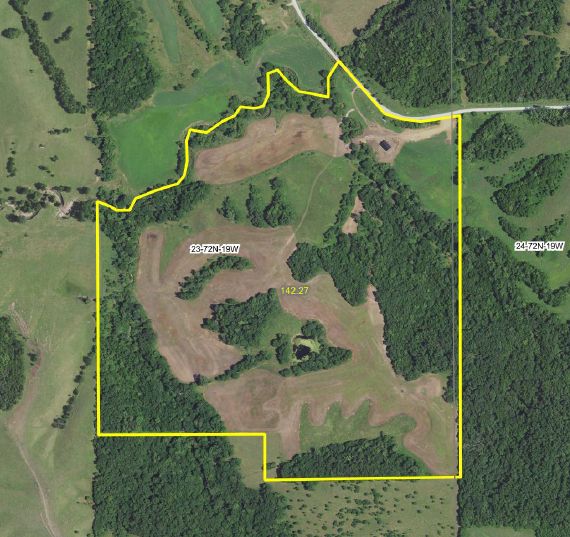 143 acres in Monroe County, Iowa