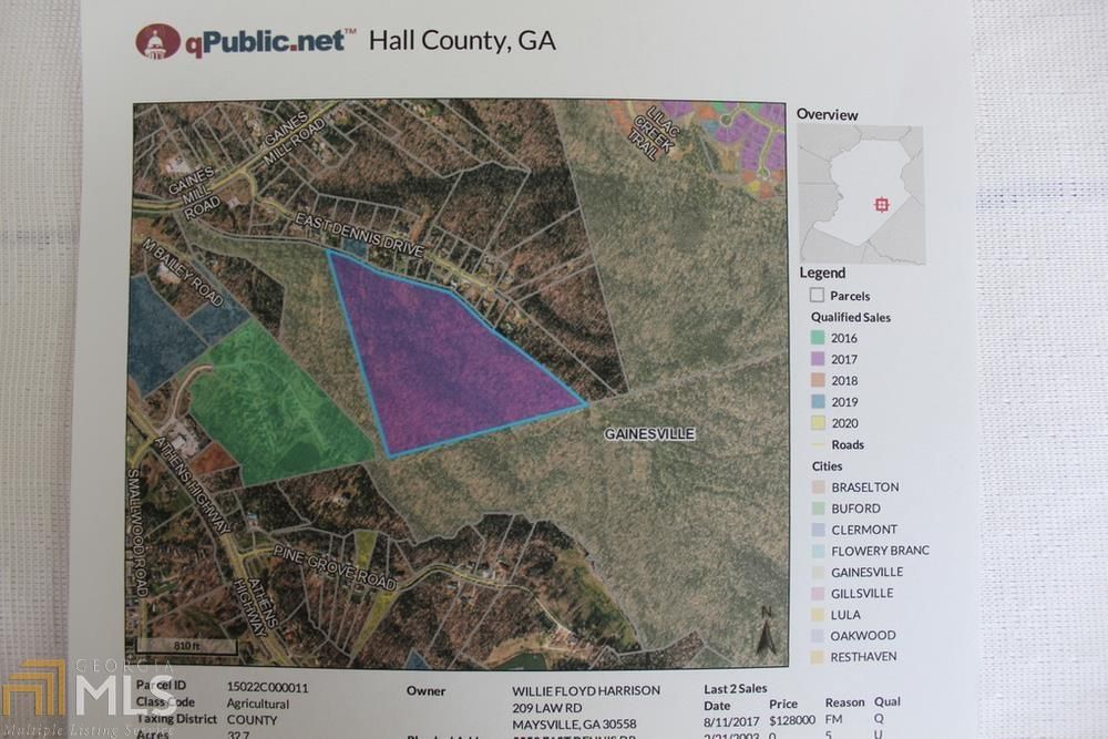 Hall County Property Lines 32.7 Acres In Hall County, Georgia