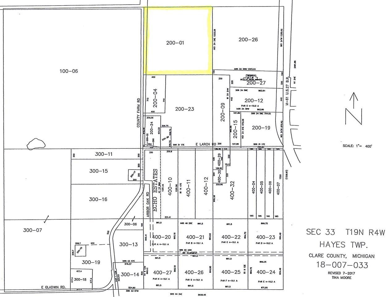 40 acres in Clare County, Michigan