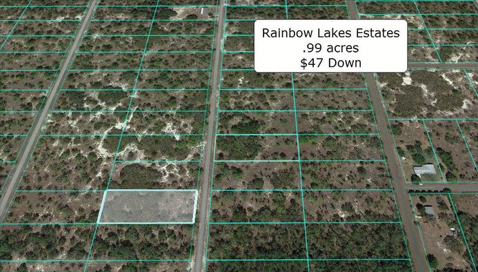 Rainbow Lakes Estates Map 0.99 Acres In Marion County, Florida